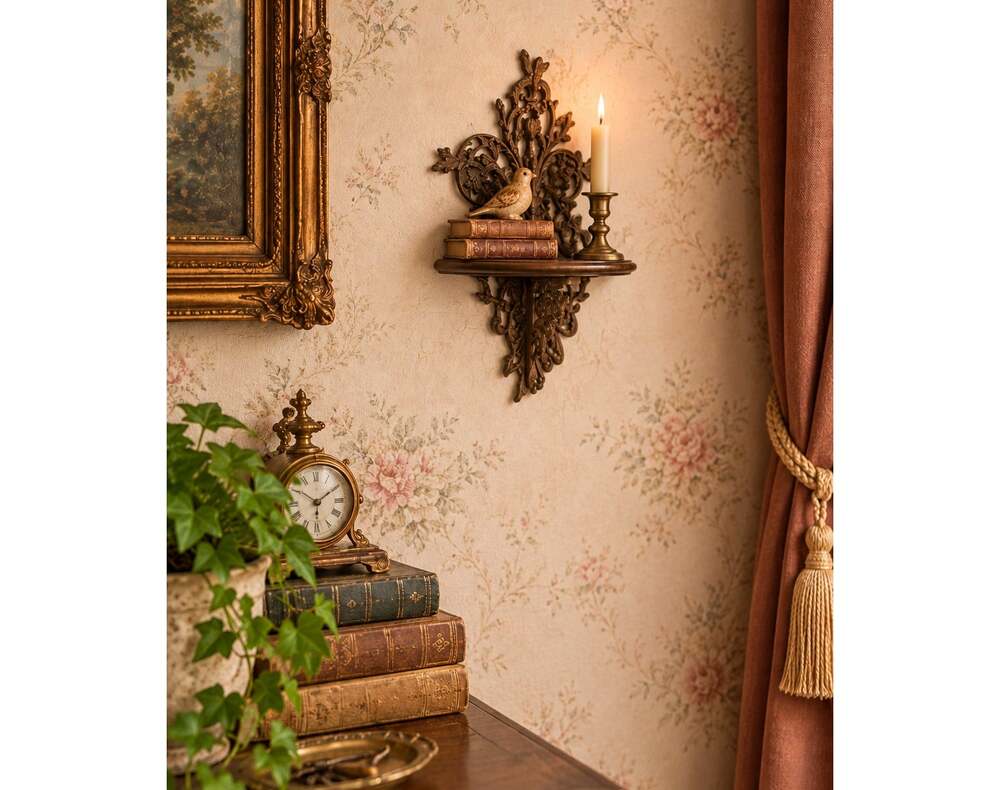 Vintage Small Handmade Gothic Shelf